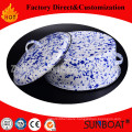 Sunboat Enamel Stock Pot Chinese Pattern Customized Cookware